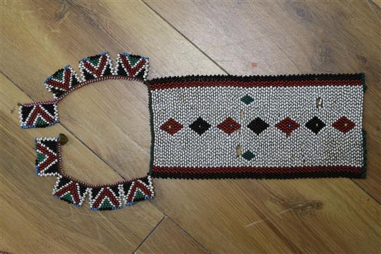 A collection of Zulu beadwork,